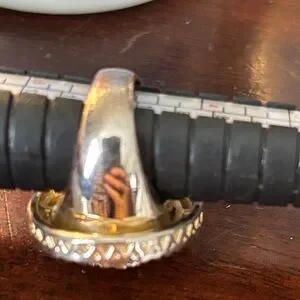 Jewelry | Elegant Gold And Silver Womens Statement Ring | Poshmark